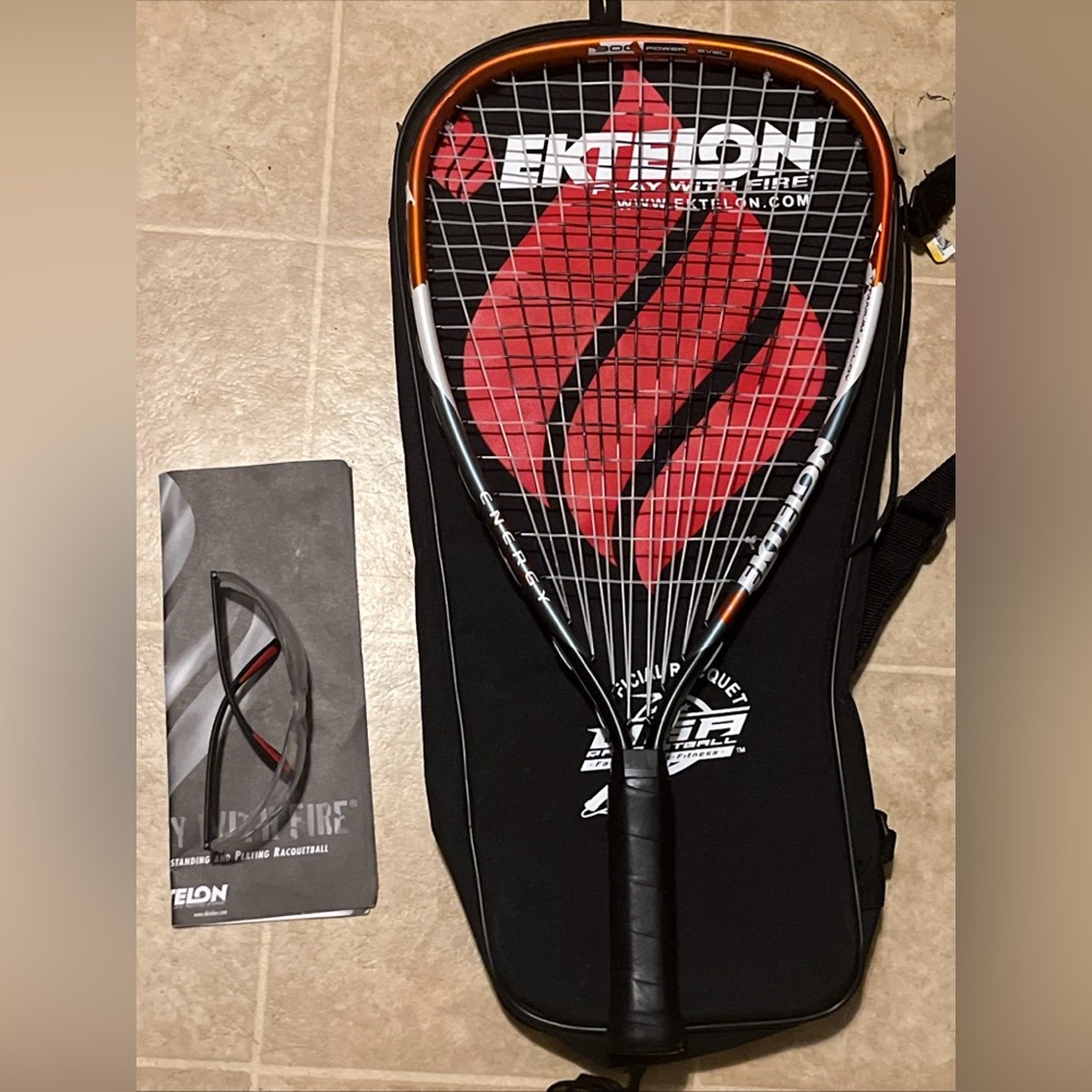 Ektelon energy power level 900 racquetball racquet with case